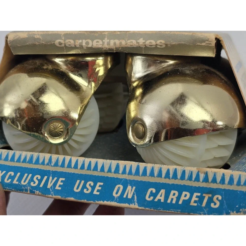 Vintage CARPETMATES CASTERS Stem Type 2 Inch 775C-SPH-P Lot of 4